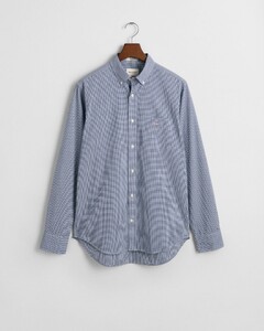 Gant Poplin Micro Gingham Check Overhemd College Blue