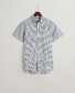 Gant Poplin Microcheck Short Sleeve Overhemd Dove Blue