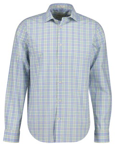 Gant Poplin Multi Check Shirt Lavender Blue