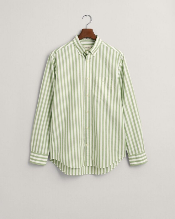 Gant Poplin Stripe Button Down Overhemd Foliage Green