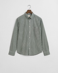 Gant Poplin Stripe Button Down Overhemd Forest Green