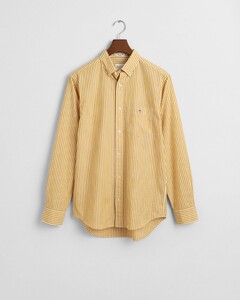 Gant Poplin Stripe Button Down Overhemd Maple Yellow