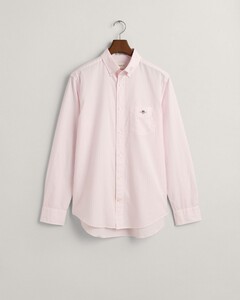 Gant Poplin Stripe Button Down Overhemd Zacht Roze