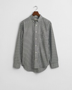 Gant Poplin Stripe Button Down Overhemd Zwart