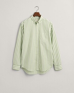 Gant Poplin Stripe Button Down Shirt Foliage Green