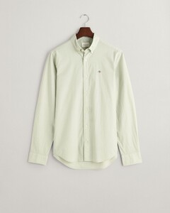 Gant Poplin Uni Slim Button Down Subtle GANT Shield Embroidery Overhemd Milky Matcha