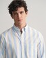 Gant Poplin Wide Stripe Classic Button Down Overhemd Capri Blue