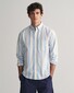 Gant Poplin Wide Stripe Classic Button Down Overhemd Capri Blue