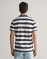 Gant Premium Cotton Heavy Washed Stripe Polo Avond Blauw