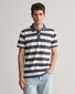 Gant Premium Cotton Heavy Washed Stripe Polo Avond Blauw