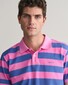 Gant Premium Cotton Heavy Washed Stripe Polo Clear Pink