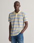 Gant Premium Cotton Heavy Washed Stripe Polo Fresh Blue