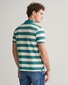 Gant Premium Cotton Heavy Washed Stripe Polo Ocean Turquoise