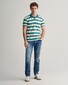 Gant Premium Cotton Heavy Washed Stripe Polo Ocean Turquoise