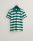 Gant Premium Cotton Heavy Washed Stripe Poloshirt Ocean Turquoise