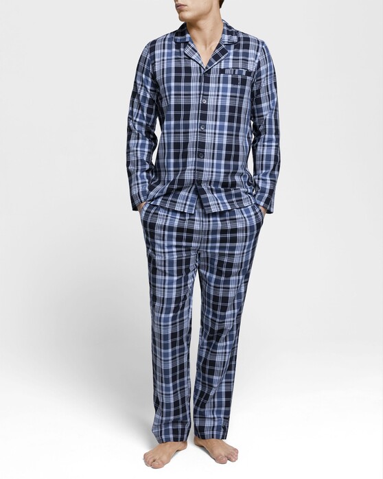 Gant Pyjama Set Check Nachtmode Vintage Blue