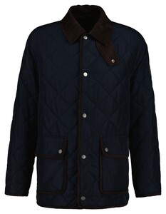 Gant Quilted Fleece Jacket Avond Blauw