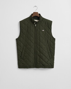 Gant Quilted Windcheater Bodywarmer Body-Warmer Dark Moss Green