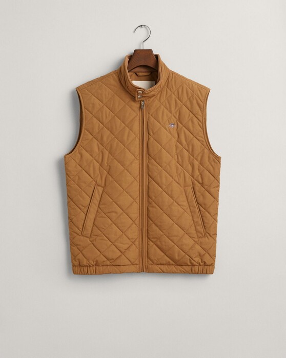 Gant Quilted Windcheater Bodywarmer Body-Warmer Roasted Walnut