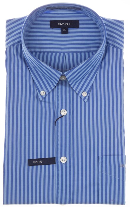 Gant Regent Poplin Stripe Overhemd Capri Blue