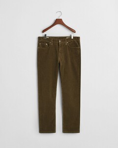 Gant Regular Corduroy Cotton Corduroy Trouser Juniper Green