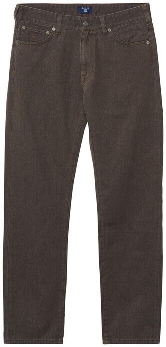 Gant Regular Straight Soft Twill Jeans Dark Brown Melange