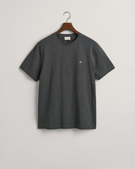 Gant Regular Uni Fine Shield Embroidery T-Shirt Anthracite Melange