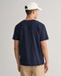 Gant Regular Uni Fine Shield Embroidery T-Shirt Avond Blauw