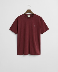 Gant Regular Uni Fine Shield Embroidery T-Shirt Bordeaux Melange