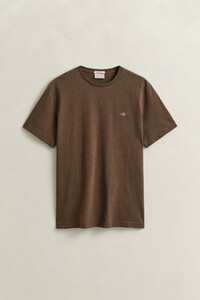 Gant Regular Uni Fine Shield Embroidery T-Shirt Hazelnut Melange