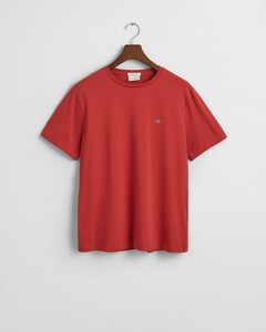 Gant Regular Uni Fine Shield Embroidery T-Shirt Iron Red