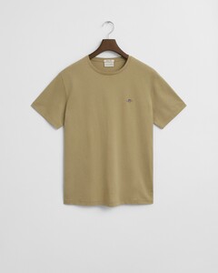 Gant Regular Uni Fine Shield Embroidery T-Shirt Woody Beige