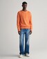 Gant Relaxed Bouclé Knit Crew Neck Sweater Pullover Pumpkin Orange