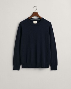 Gant Relaxed Cashmere Crew Neck Pullover Evening Blue