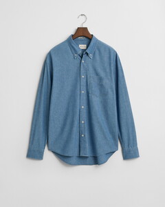 Gant Relaxed Chambray Button-Down Overhemd Licht Blauw