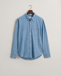 Gant Relaxed Chambray Button-Down Shirt Light Blue