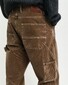 Gant Relaxed Cotton Canvas Workwear Pants Broek Roasted Walnut