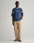 Gant Relaxed GNH New Haven Graphic Pattern T-Shirt Dusty Blue Sea