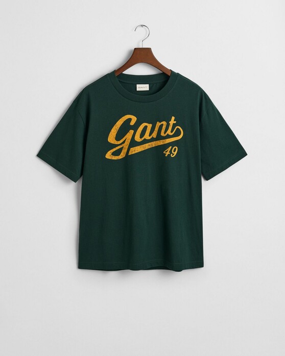 Gant Relaxed Graphic 49 T-Shirt Tartan Green