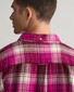 Gant Relaxed Heavy Flanel Check Overhemd Pink Fuchsia
