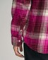 Gant Relaxed Heavy Flannel Check Shirt Pink Fuchsia