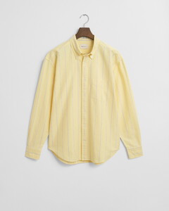 Gant Relaxed Heritage Oxford Stripe Button-Down Shirt Banana Yellow