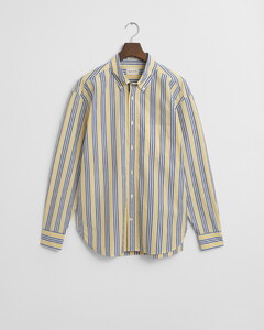 Gant Relaxed Heritage Poplin Stripe Shirt Daffodil Yellow