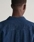 Gant Relaxed Indigo Textured Contrast Buttons Overhemd Donker Indigo