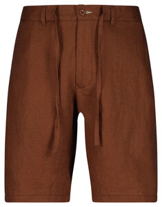 Gant Relaxed Linen Drawstring Shorts Bermuda Cognac Brown