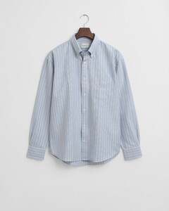 Gant Relaxed Organic Cotton Heritage Oxford Stripe Shirt Perfect Blue