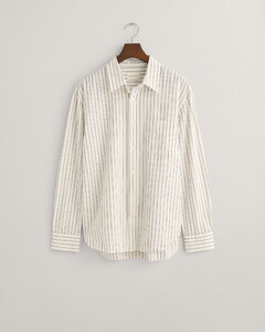 Gant Relaxed Seersucker Pinstripe Shirt Eggshell