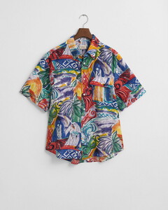 Gant Relaxed Silk Vibrant Fantasy Pattern Overhemd Multicolor