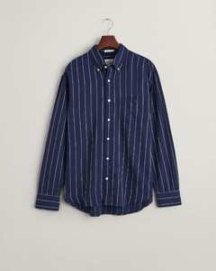 Gant Relaxed Slub Stripe Button-Down Shirt Classic Blue