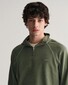 Gant Relaxed Sunfaded Half Zip Garment Washed Pullover Pine Green
